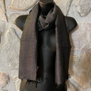 Black & Silver Sparkly Sheer Scarf NWOT